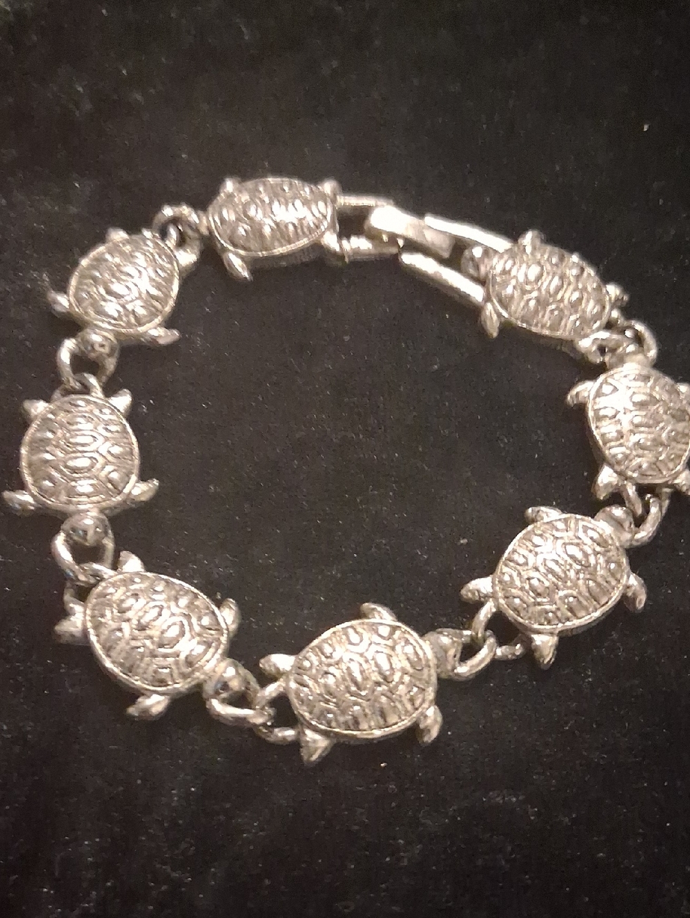 Silver Turtle Link Bracelet - Women's Jewelry